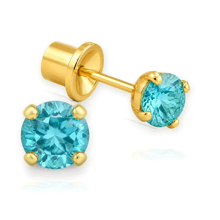 Solitario Aqua · 13SB · vista principal · Miss Earrings