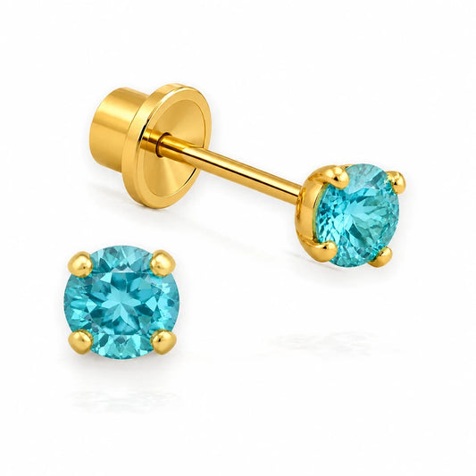 Solitario Aqua · 13SB · vista principal · Miss Earrings