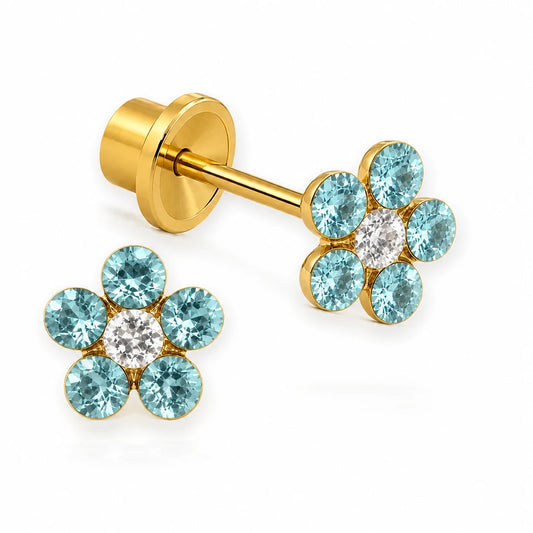 Flor Celeste · 14FB · vista principal · Miss Earrings