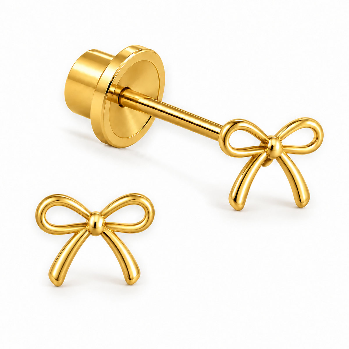 L01 · Lazo Dorado · Miss Earrings