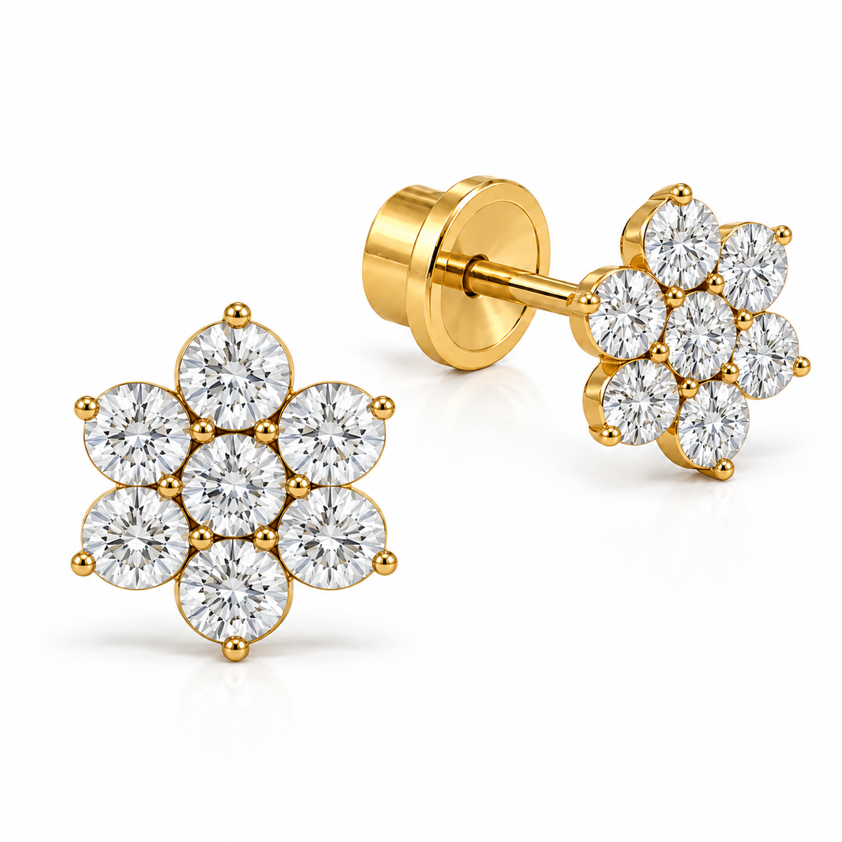 Pendientes F55 Miss Earrings, vista frontal y lateral