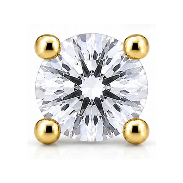 Solitario Clásico 4 Garras 4 mm  Miss Earrings - Laminado en Oro 24K · 14SP · vista alternativa · Miss Earrings